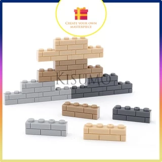 đồ chơi giáo dục lắp ráp   logo moc combo 10 viên gạch vân tường 1x4 59349