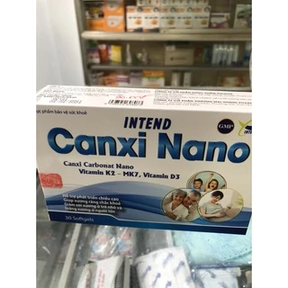 INTEND CANXI NANO gồm Vitamin K2-MK7, Vitamin D3 - hỗ trợ phát triển chiều cao, xương chắc khỏe - hộp 30 viên