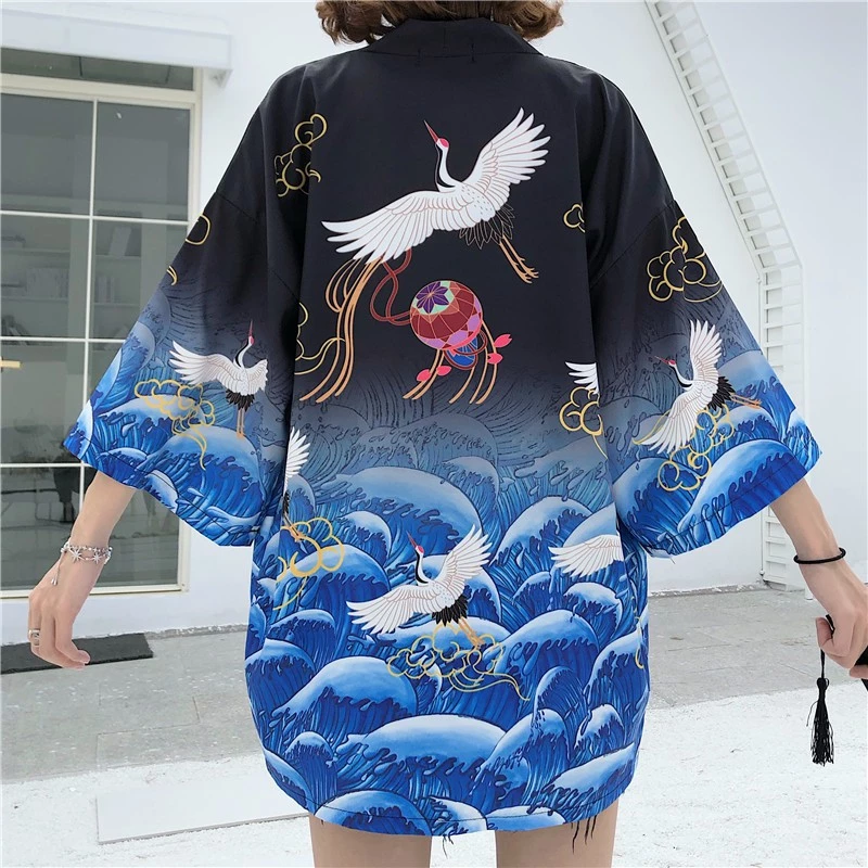 (CÓ SẴN) Áo khoác kimono haori happi quả cầu tình yêu Temari