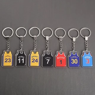 Creative jersey keychain mặt dây chuyền chìa khóa quà tặng người hâm mộ bóng rổ đồ trang sức người yêu bóng rổ quà tặng