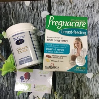 Combo vitamin bú pregnacare breast-feeding và canxi Biocare