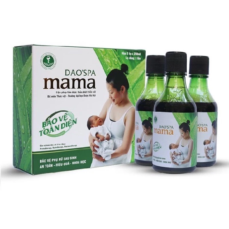 Dao spa mama Xông tắm cho mẹ sau sinh - hộp 3 chai - Date mới nhất