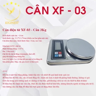 CÂN ĐIỆN TỬ XF-03 - TẶNG KÈM THAU INOX