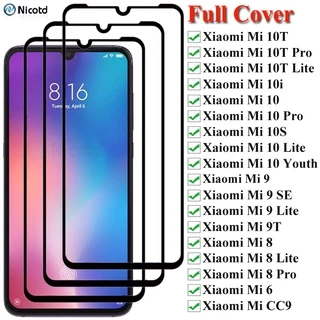 Set 3 Kính Cường Lực Toàn Màn Hình Cho Xiaomi Mi 10 9 8 Pro Lite Xiaomi Mi 6 9SE 10T 10i 10S 10 Youth Kèm Phụ Kiện