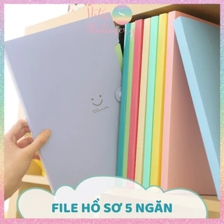 [HOTIS] File đựng tài liệu A4 - 5 ngăn phân trang - File lưu trữ tài liệu, giấy tờ, hồ sơ - 4 màu