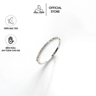 Nhẫn bạc nữ 925 Miuu Silver đính đá đẹp, đơn giản Sparking Line