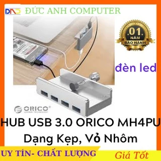 [Mã ELAUG giảm 6% đơn 50K] Bộ chia hub 4 cổng USB 3.0 dạng kẹp vỏ nhôm Orico MH4PU - Chính Hãng 100%, Bảo Hành 12 Tháng