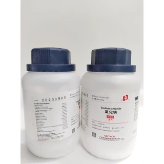 Hoá chất thí nghiệm, muối ăn, sodium chloride NaCl JHD CAS 7647-14-5 lọ 500g natri clorua sơn đầu - dụng cụ thí nghiệm