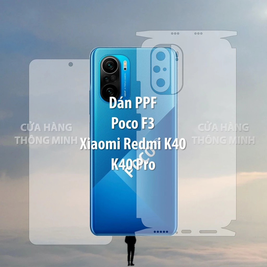 Tấm dán Xiaomi Redmi K40 K40 Pro Poco F3 dán PPF mặt trước, dán mặt sau, dán màn hình, dán mặt lưng Full viền chuẩn