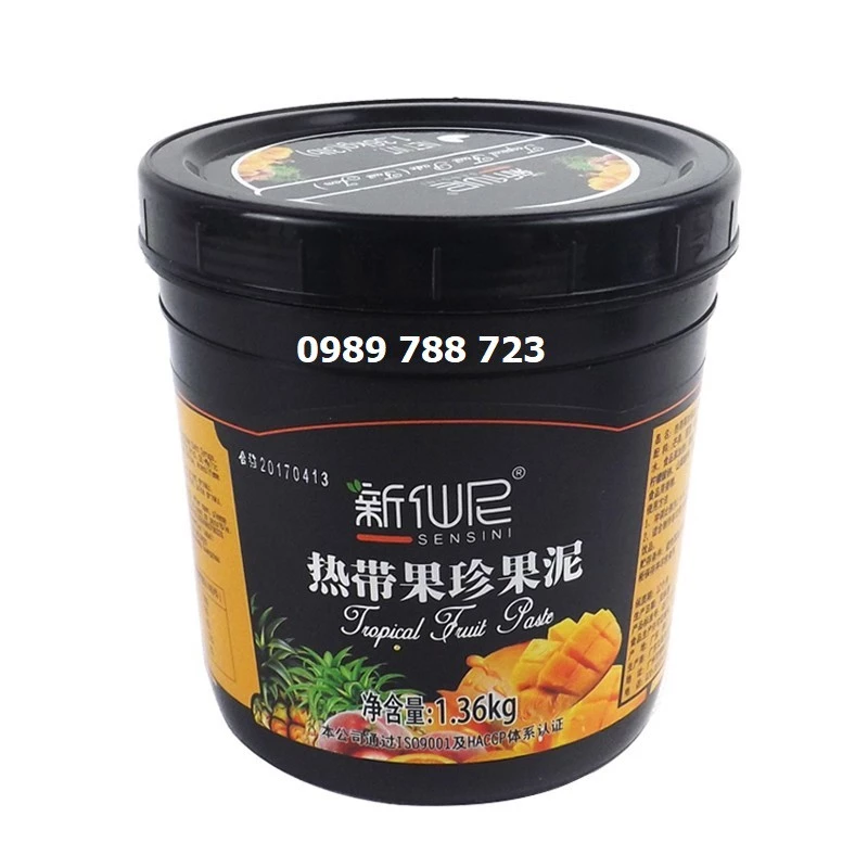 Sauce Sốt Hoa Quả Nhiệt Đới hộp 1,36kg dùng pha trà hoa quả cực ngon