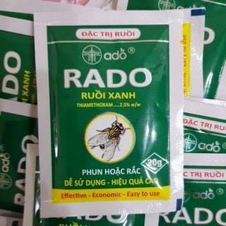 Thuốc diệt ruồi  Rado gói 20g hiệu quả-an toàn ( ruồi xanh, nhặng, ruồi nhà tận gốc)