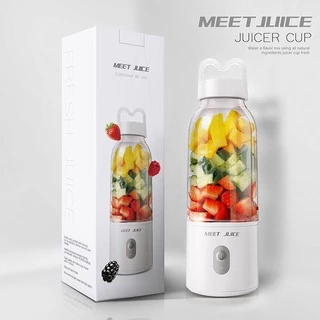 Máy xay sinh tố cầm tay đa năng hàng nhập khẩu, máy xay MEET JUICE cối thủy tinh cao cấp