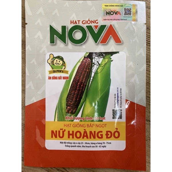 Hạt giống bắp ngọt Nữ Hoàng Đỏ _ 50 hạt