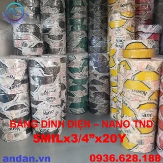 [CHÍNH HÃNG] Băng Dính Cách Điện 20Y Nano - TND, Băng Keo Điện PVC Nano – Tô Nga Dũng 18m