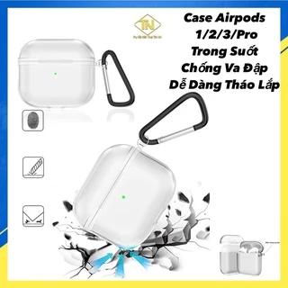 Ốp airpod1/2/3/Pro/Pro2 trong suốt - Vỏ bao airpod đựng tai nghe không dây