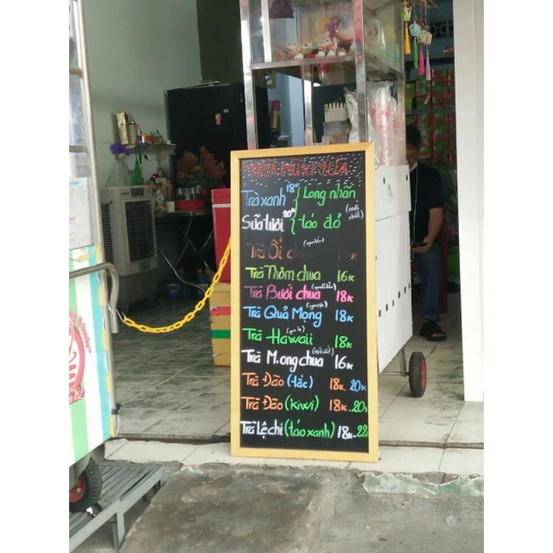 bảng menu gỗ 50 cm x 120 cm