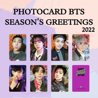 [ PHOTOCARD ] Thẻ Card Bo Góc Thành Viên BTS - SEASON’S GREETINGS 2022 - Giấy C300 Cứng Cáp - Cán Sần Xị