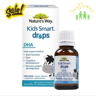 DHA giọt phát triển trí não cho trẻ từ 4 tuần tuổi Kids Smart DHA Drops 20ml, Úc