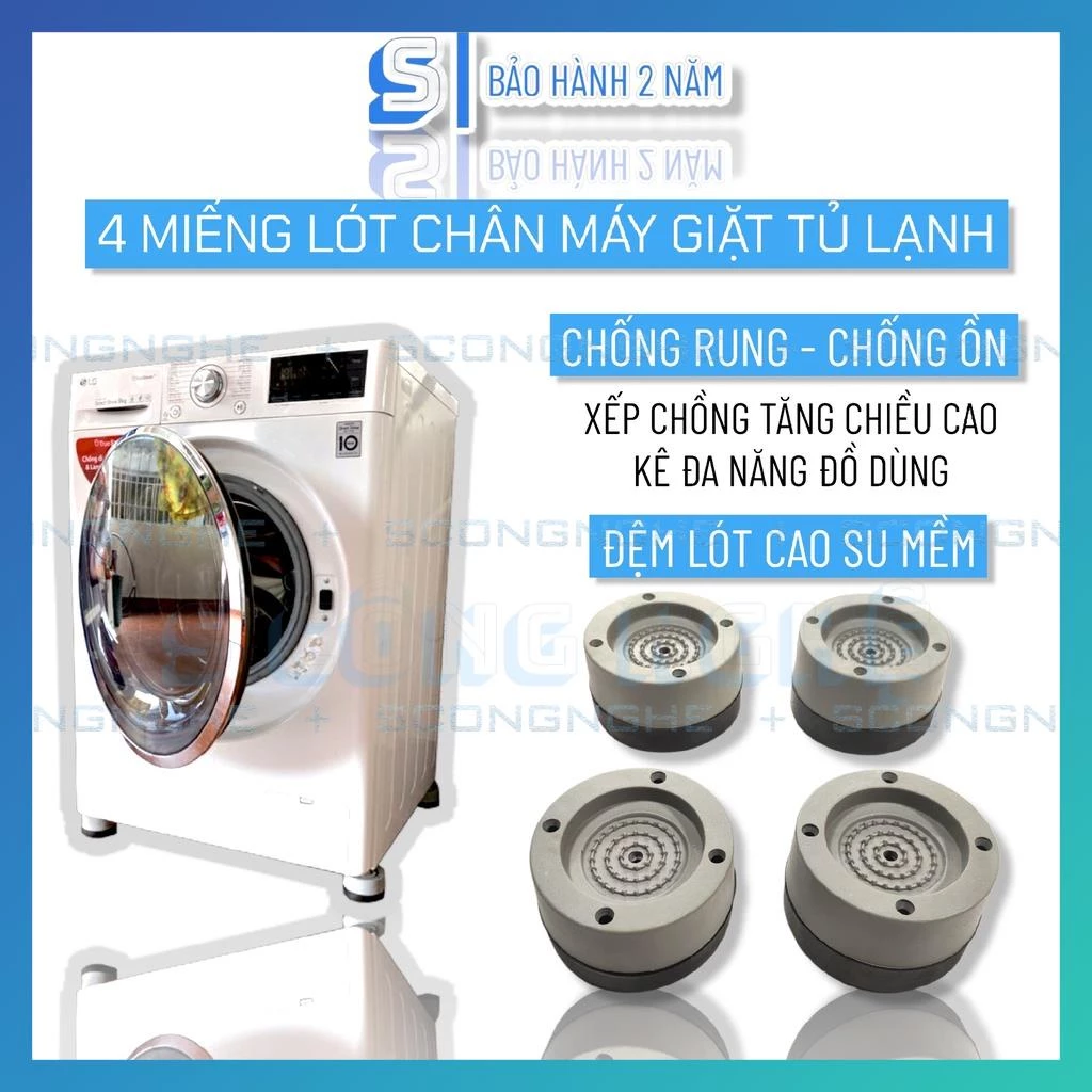 Chân máy giặt tủ lạnh SET 4 miếng rời