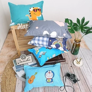 Gối đầu cho bé - Vỏ cotton nhập khẩu nhiều họa tiết dễ thương kích thước 30x45 cm