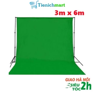 Phông vải xanh lá cây khổ lớn 3m x 6m chụp ảnh quay video livestream xóa phông chuyên nghiệp