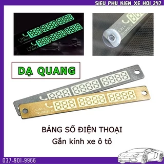 Bảng ghi số điện thoại dạ quang tự dính gắn kính xe tiện lợi khi đậu đỗ xe tạm thời