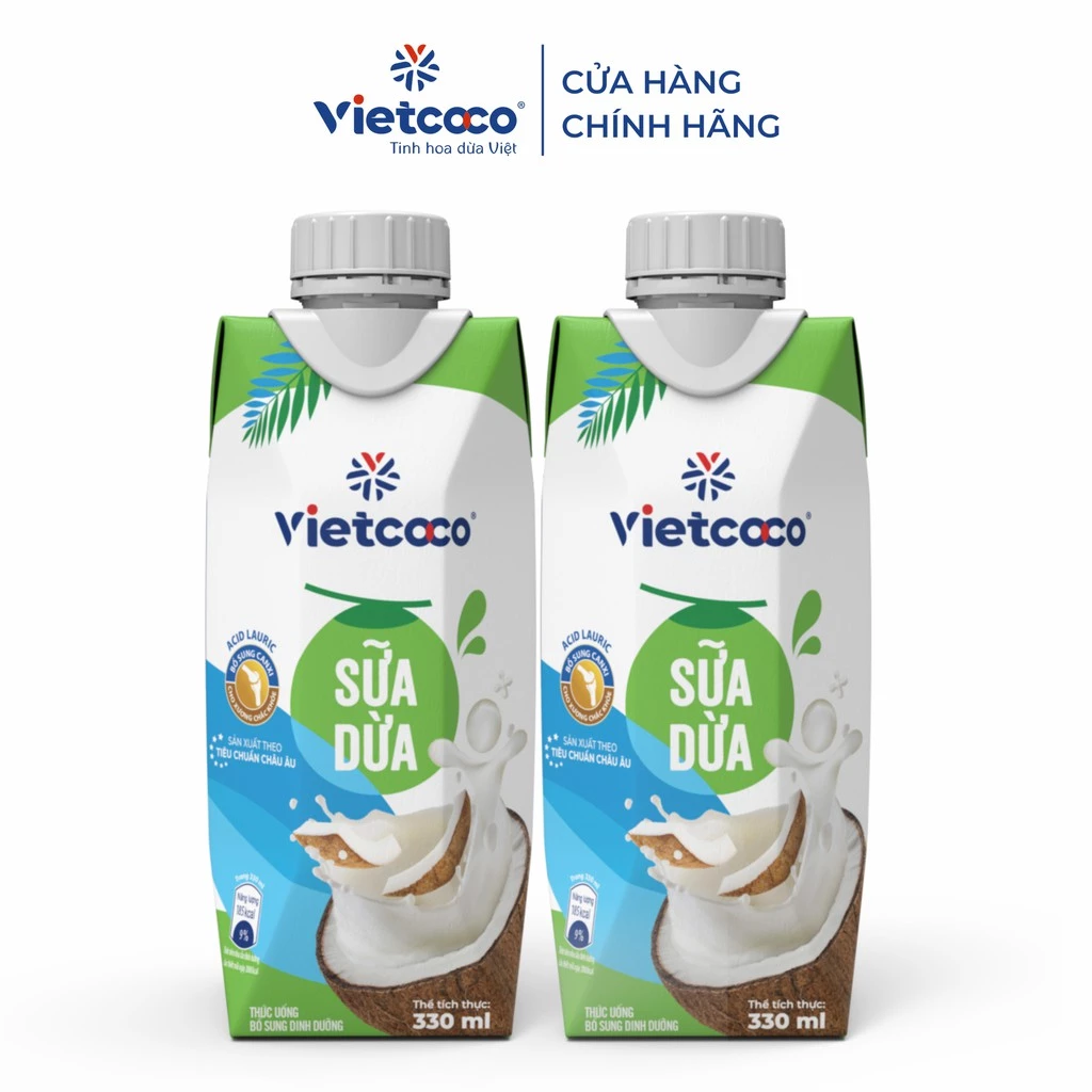 Combo 2 hộp sữa dừa UHT Vietcoco - hộp 330ml