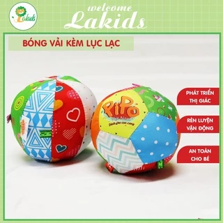 Bóng vải kèm lục lạc PiPo đồ chơi giáo dục phát triển kỹ năng, luyện chân cho bé 0-5 tuổi - Lakids