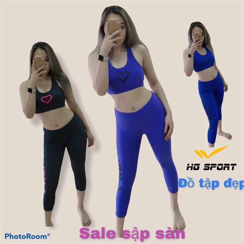 Bộ tập Zumba, Yoga, Gym Bra sẵn mút, Quần Lửng Tập dáng ôm Body BL05