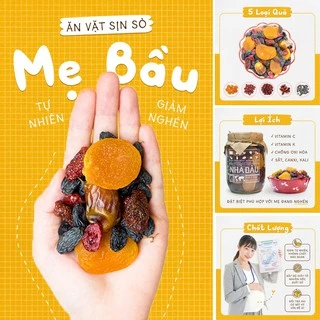 Ăn Vặt Bà Bầu: Mixnuts 5 Loại Hạt, Mixfruits Sấy Dẻo và Ngũ Cốc Lợi Sữa Không Đường 250gr | Nhà Đậu