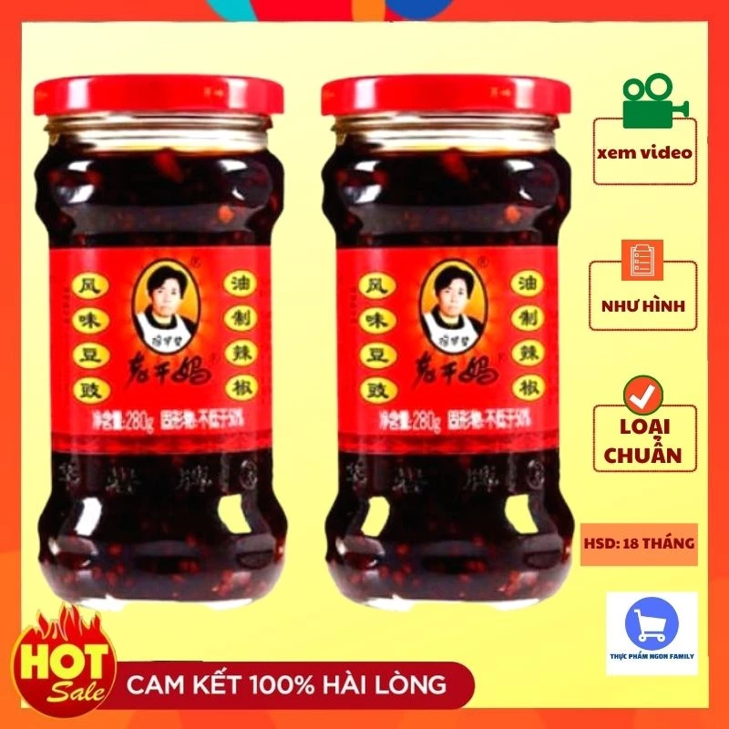 [HÀNG NỘI ĐỊA] Ớt Chưng Dầu Tàu Xì Laoganma 280gr - Hình thật