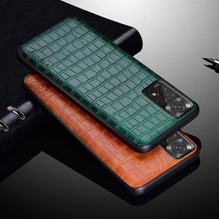 Ốp Da Cá Sấu Sang Trọng Cho Xiaomi Redmi Note 11 Pro 4G 5G Slim Grid PU Cover Cho Redmi Note 11S 11 Ốp Điện Thoại