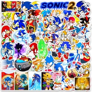 Bộ 50 Cái ☆ 02 Hình Dán Sonic the Hedgehog Series ☆ Miếng Dán Chống Thấm Nước Họa Tiết Graffiti Thời Trang