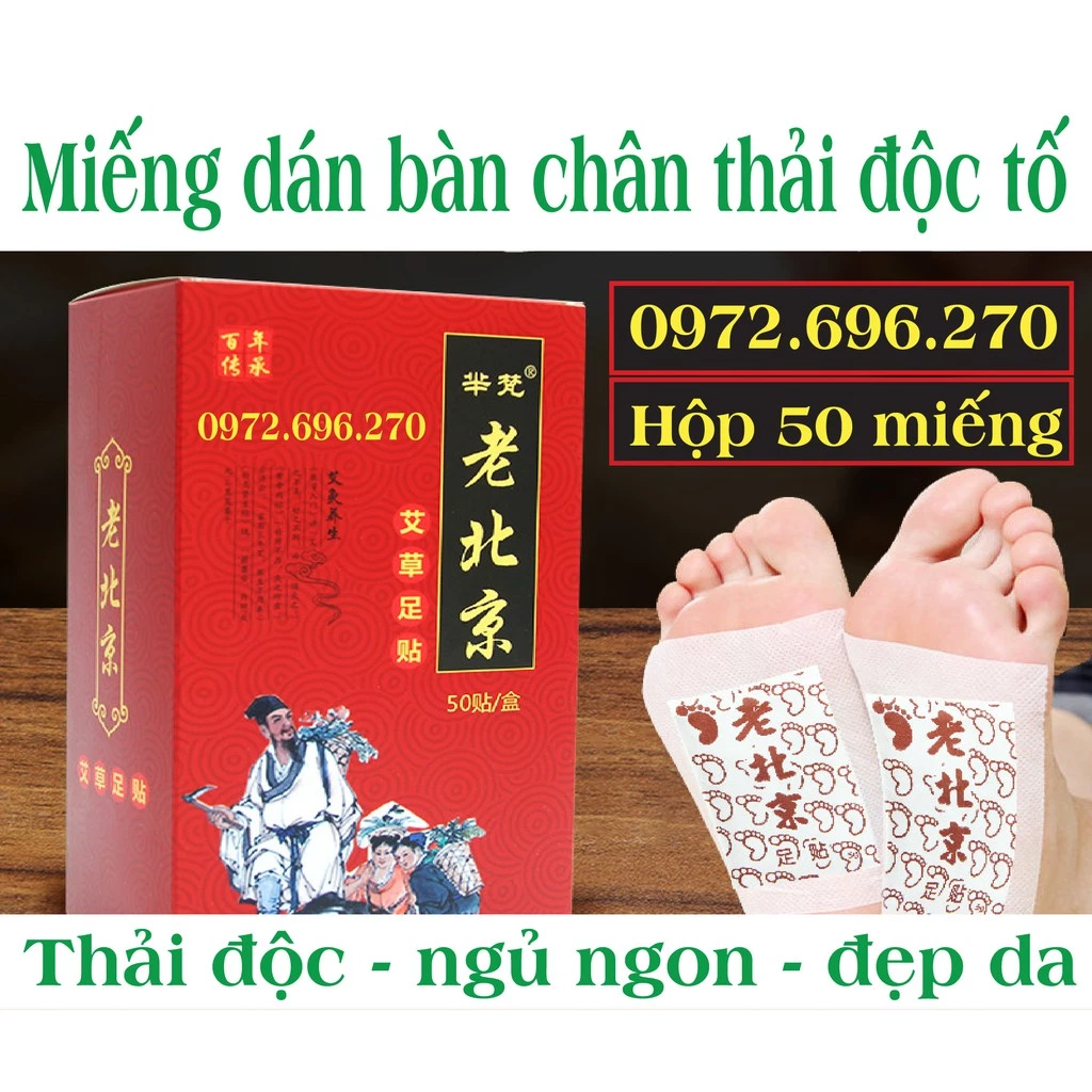 [ CỰC SỐC ] 50 Miếng dán bàn chân - Thải độc tố [ Ngủ ngon - đẹp da ]