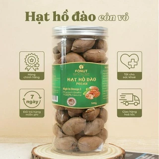 Hạt hồ đào còn vỏ FONUT 500G hạt nấu sữa hoặc làm bánh phù hợp cho mẹ bầu, người ăn kiêng