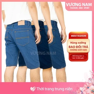 Quần short jean nam ngắn cao cấp big size chất bò kiểu trơn đơn giản VN56D