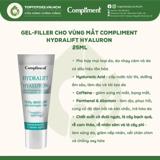 Gel-filler cho vùng mắt Compliment Hydralift Hyaluron làm căng da, giảm thâm, nhăn, bọng mắt 25ml