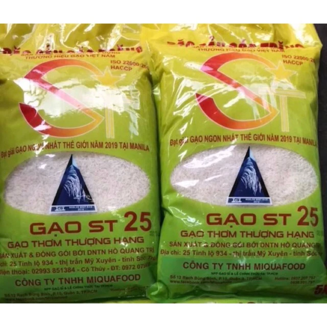 10kg gạo đặc sản Sóc Trăng ST25 (thơm, dẻo, ngọt)