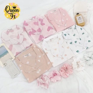 Bộ Pijama, Đồ Bộ Mặc Nhà Nữ Dáng Cộc Dễ Thương Cute