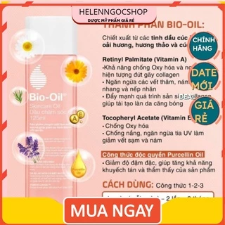 [NHẬP KHẨU CHÍNH NGẠCH] DẦU BIO OIL GIẢM RẠN DA, MỜ SẸO HIỆU QUẢ 25ML, 60ML.