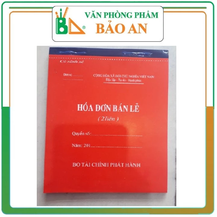 Hóa Đơn Bán Lẻ A5 2 Liên Đẹp (13x19cm) có rãnh xé giấy đẹp