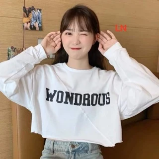 Áo croptop WONDROUS tay dàiLN12