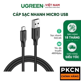 Cáp sạc và truyền dữ liệu Ugreen US289 cổng Micro USB 2.4A - Hàng phân phối chính hãng - Bảo hành 18 tháng