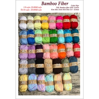 Len Bamboo Fiber bảng màu từ 20 đến màu 44