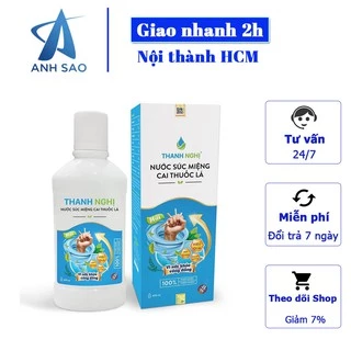 Nước Súc Miệng Cai Thuốc Lá Thanh Nghị Chính Hãng Chai 400ml (1 Liệu Trình Cai Dứt Điểm) Thơm Miệng