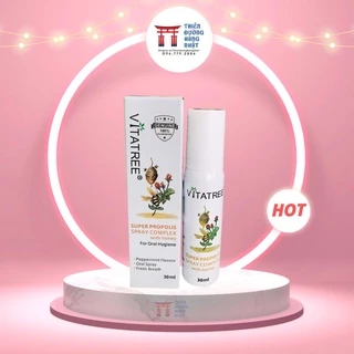 Xịt keo ong Vitatree Úc Super Propolis Spray complex with Honey dứt điểm cơn ho cho bé từ 2 tuổi