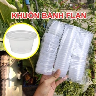 50 hũ nhựa đựng bánh Flan có nắp