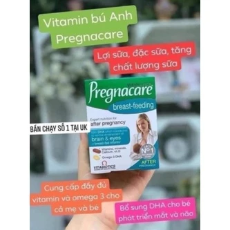 Vitamin tổng hợp Pregnacare Breast feeding cho mẹ sau sinh - Pregnacare bú Anh 84v: Uk