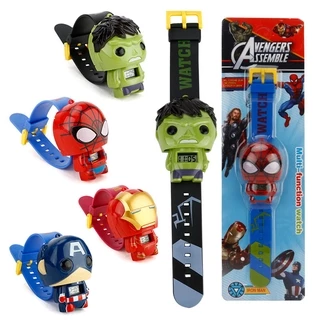 Đồng hồ thiết kế hình LOL Kapten Avengers người nhện người sắt Jam Tangan thời trang Hàn Quốc cho bé