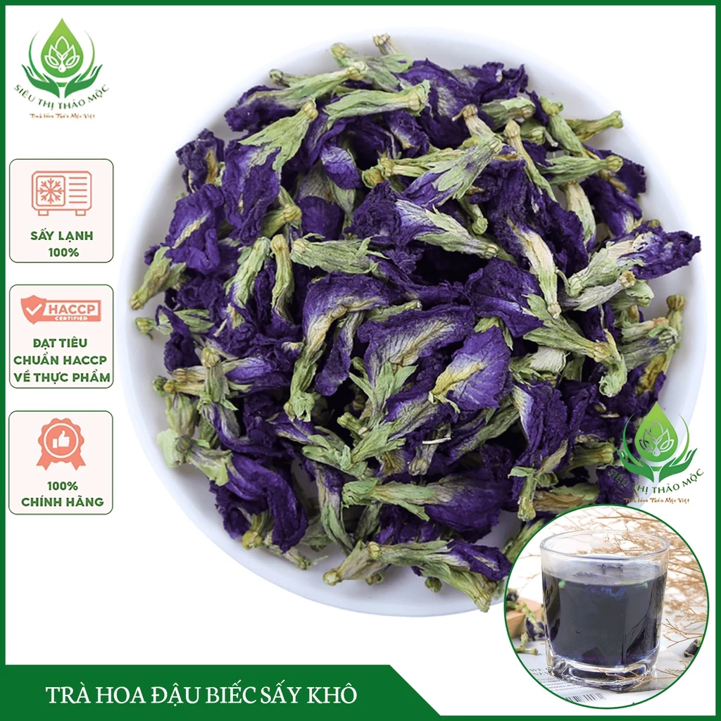 ✅[HÀNG LOẠI 1] Trà Hoa Đậu Biếc Sấy Khô Nguyên Bông Chính Hãng Siêu Thị Thảo Mộc